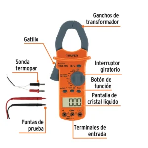 Pinza amperimetrica 1000A Truper 10404 2 | Ideamaq.com.co